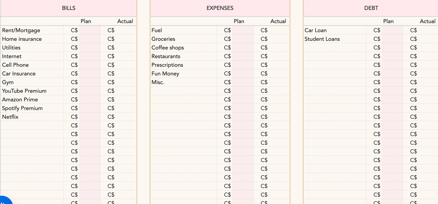 Budgeting is Sexy Template